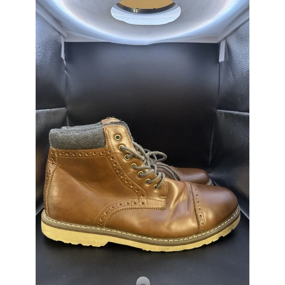 Sonoma Goods For Life Men's Brogue Combat Boots Brown Size‎ 11 Medium